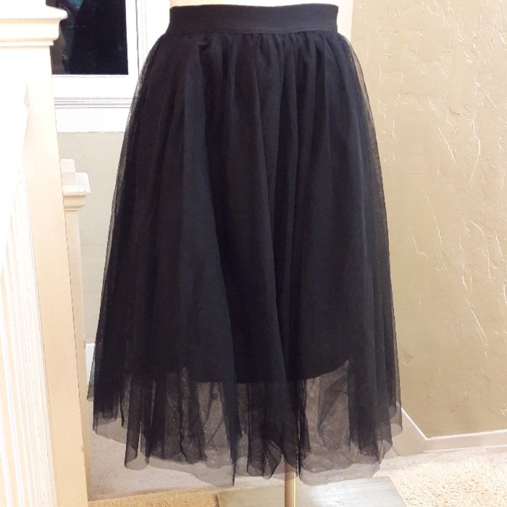 Black tulle skirt